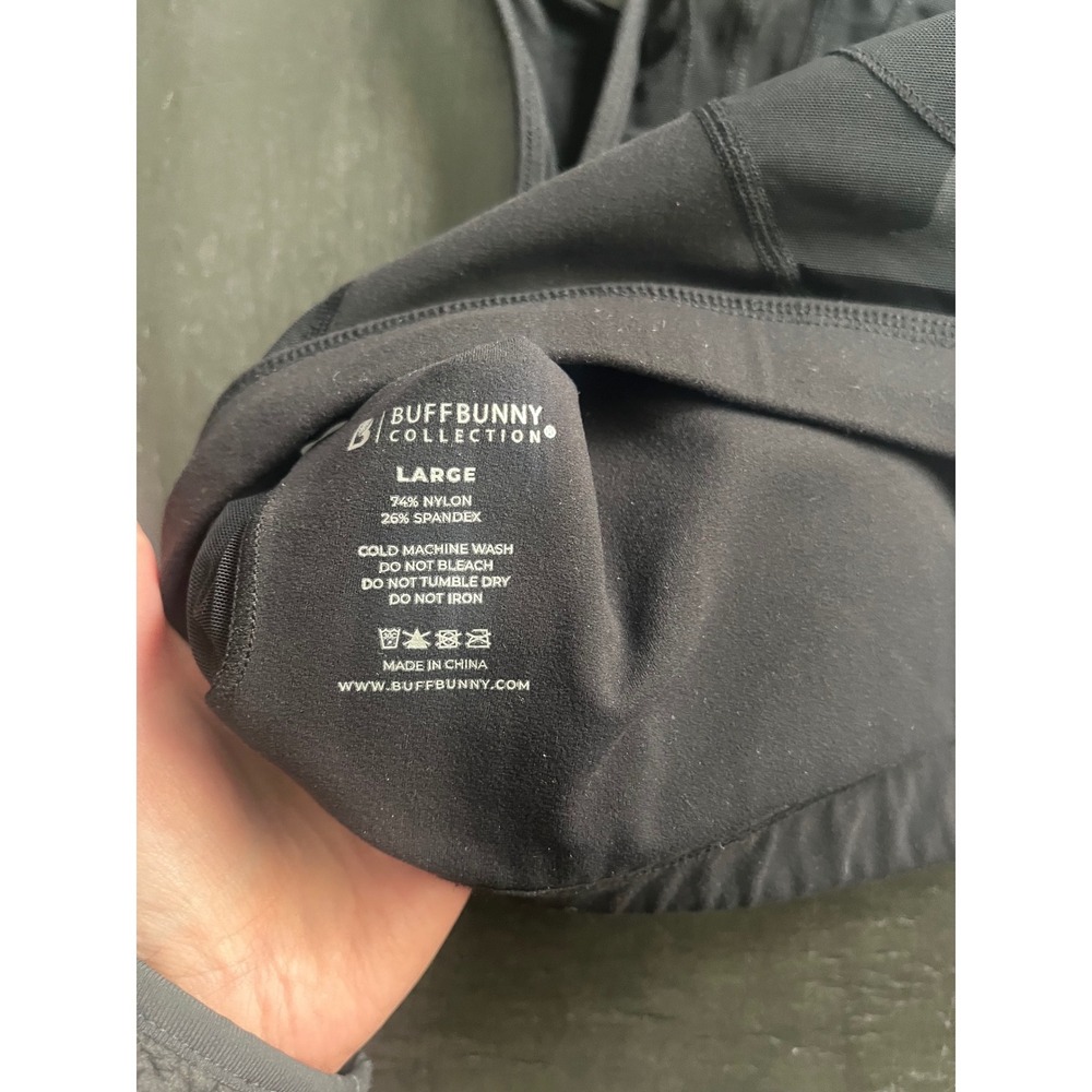 Buffbunny Collection Ambrosia Sports Bra Onyx Black Nubre High Neck Large NWT - Picture 6 of 6